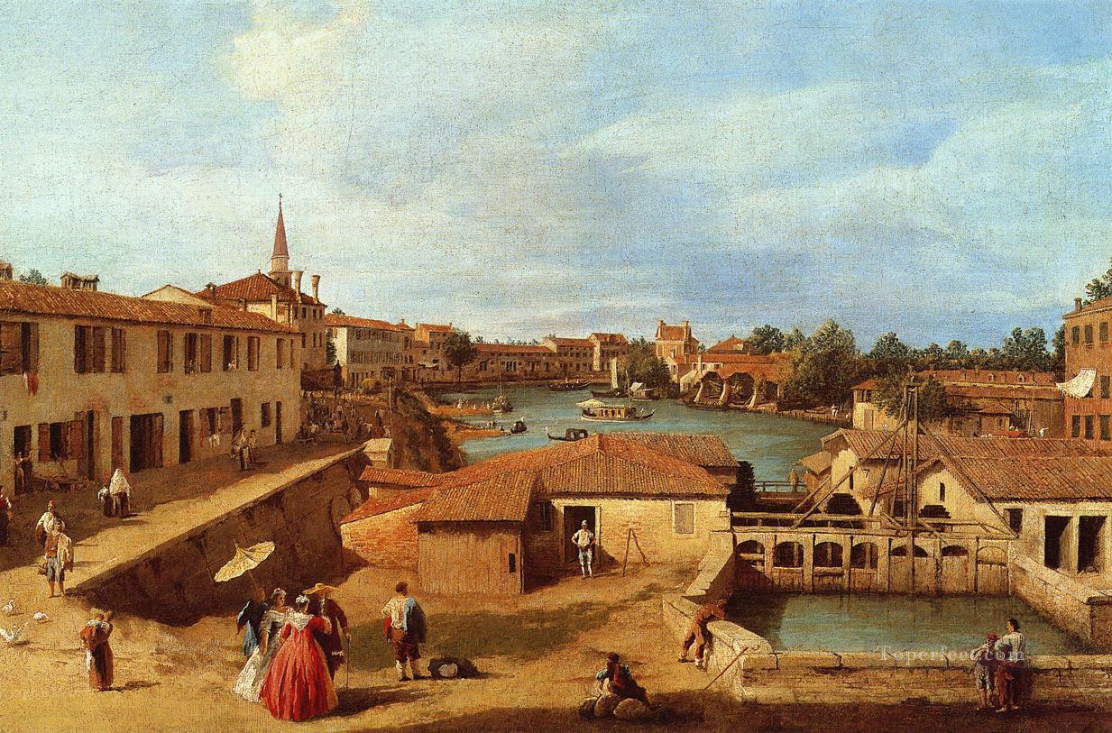 dolo en el Brenta Canaletto Venecia Pintura al óleo